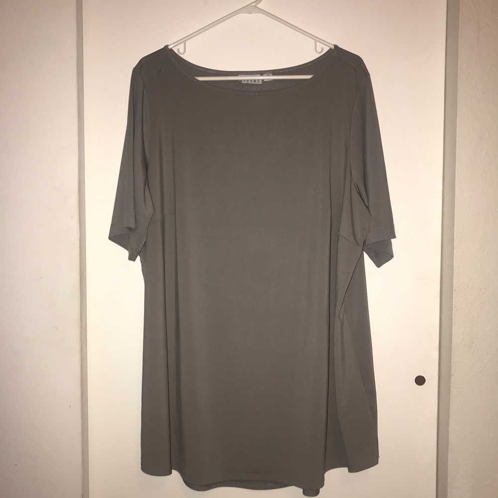 Joan Rivers Grey Shirt Size 2x Polyester